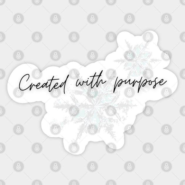 Created with Purpose Broken Snowflakes Sticker by FamilyCurios